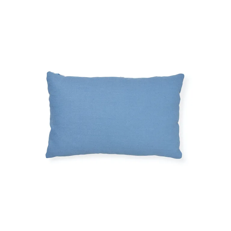 Schumacher Marguerite Embroidery Pillow B in Sky (SO72330209)