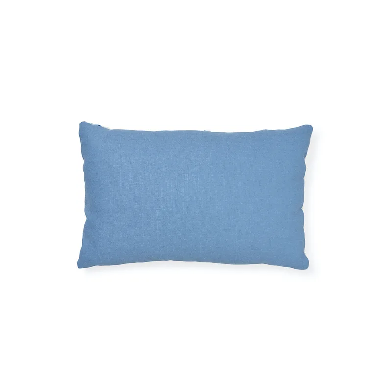 Schumacher Marguerite Embroidery Pillow B in Sky (SO72330209)