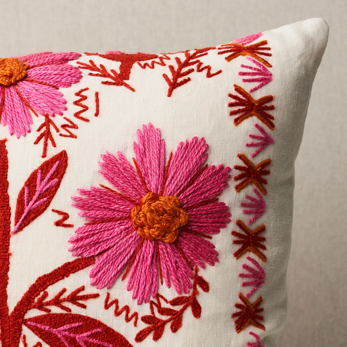 SO7233105 | Marguerite Embroidery Pillow - Blossom Schumacher Marguerite Embroidery Pillow in Blossom (SO7233105)
