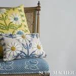 SO7233305 | Marguerite Embroidery Pillow - Buttercup Schumacher Marguerite Embroidery Pillow in Buttercup (SO7233305)