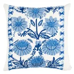 SO7233005 | Marguerite Embroidery Pillow - Sky Schumacher Marguerite Embroidery Pillow in Sky (SO7233005)