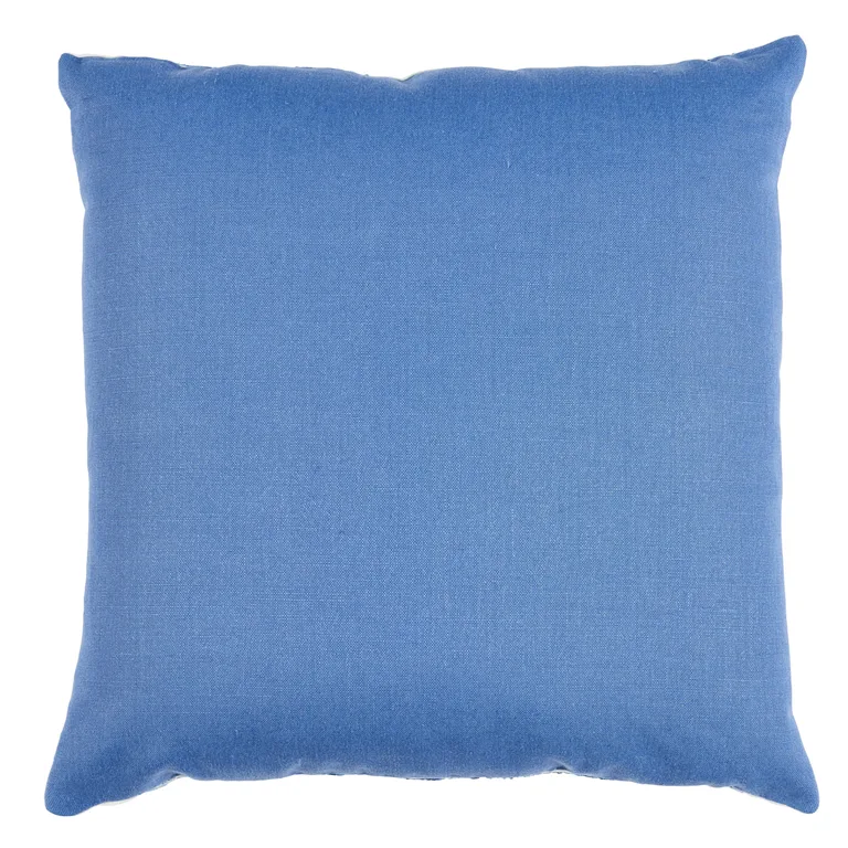 Schumacher Marguerite Embroidery Pillow in Sky (SO7233005)