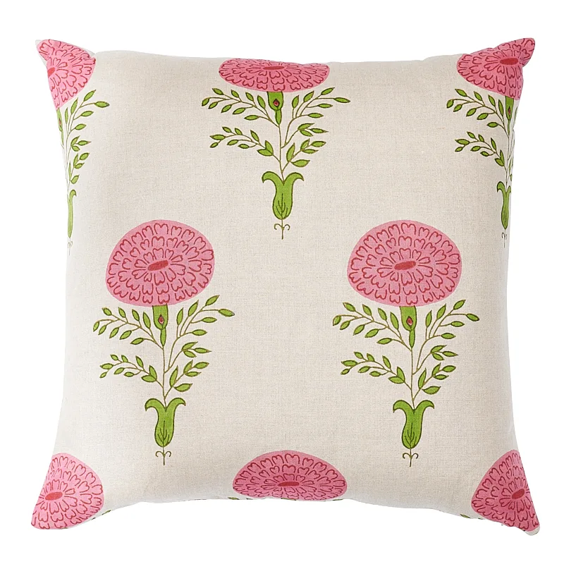 SO17932106 | Marigold Pillow - Pink Schumacher Marigold Pillow in Pink (SO17932106)