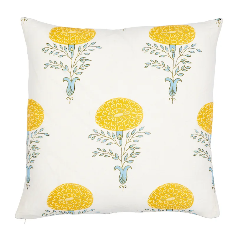 Schumacher Marigold Pillow in Yellow (SO17932006)