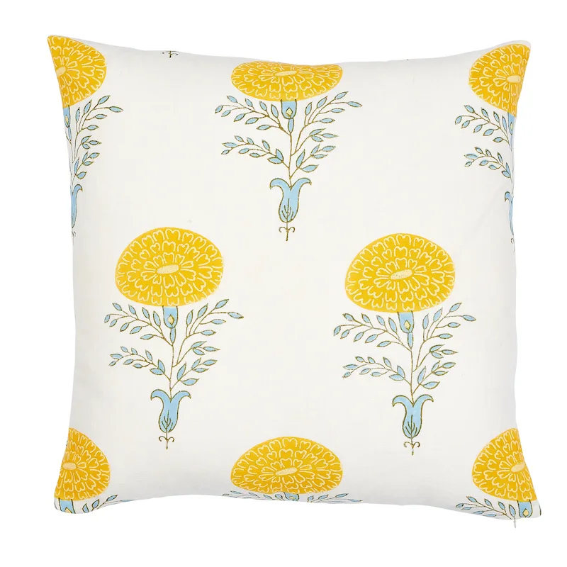 Schumacher Marigold Pillow in Yellow (SO17932006)