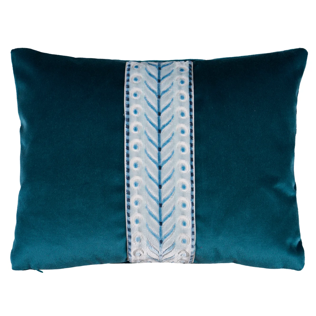Schumacher Marion Velvet Pillow in Prussian (SO7762312)