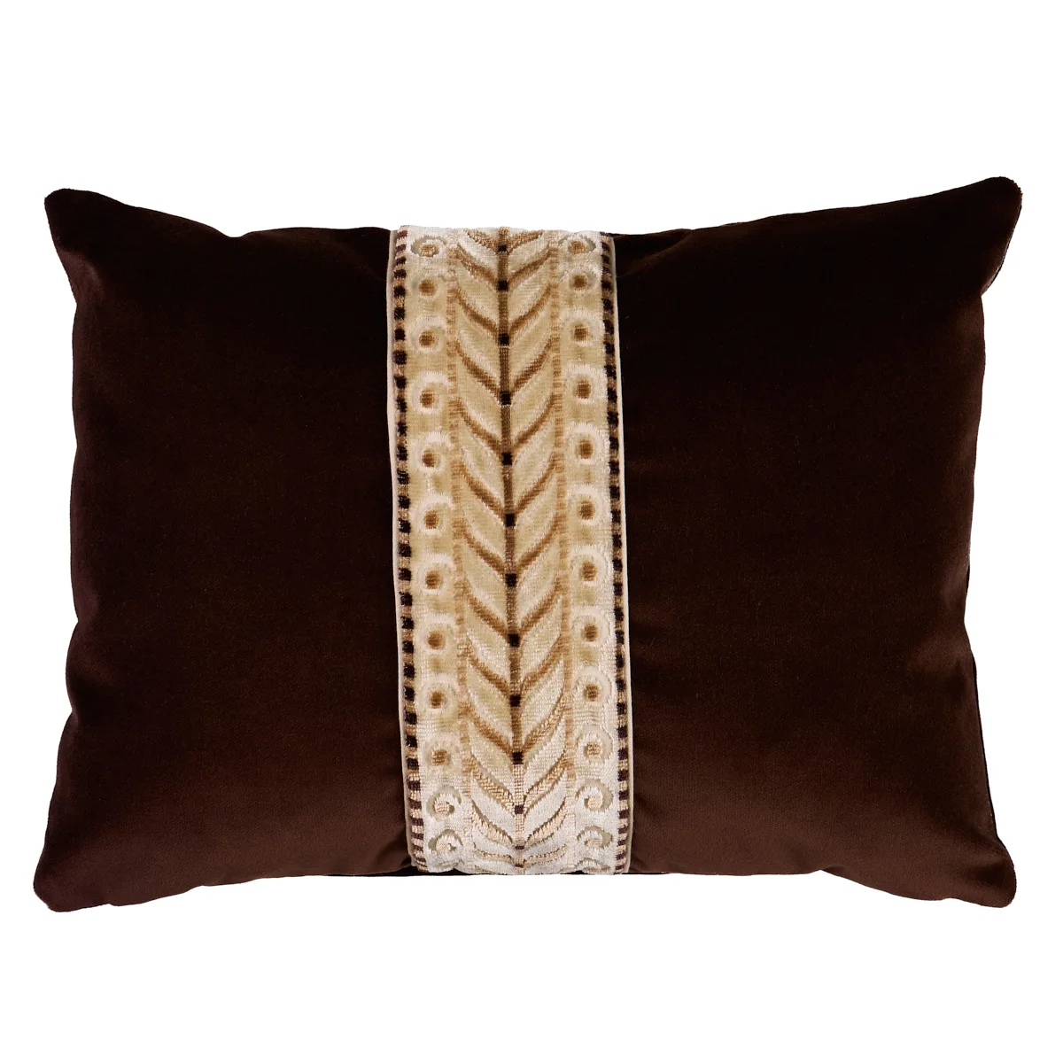 Schumacher Marion Velvet Pillow in Sepia (SO7762412)