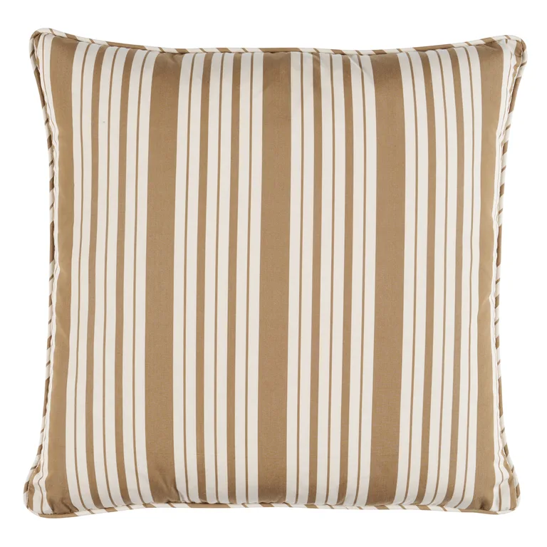 Schumacher Markie Stripe Pillow in Neutral