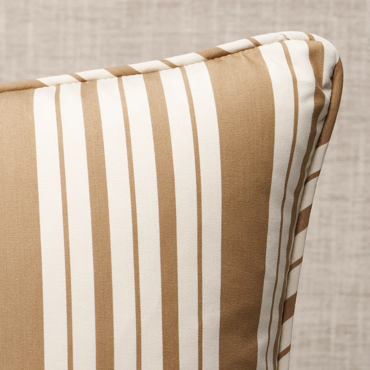 Schumacher Markie Stripe Pillow in Neutral