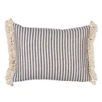 Mathis Ticking Stripe Pillow - Carbon Schumacher Mathis Ticking Stripe Pillow in Carbon