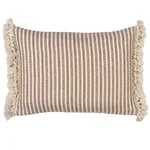 SO18059412 | Mathis Ticking Stripe Pillow - Flax Schumacher Mathis Ticking Stripe Pillow in Flax (SO18059412)