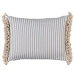 Schumacher Mathis Ticking Stripe Pillow in Sky (SO18059012)