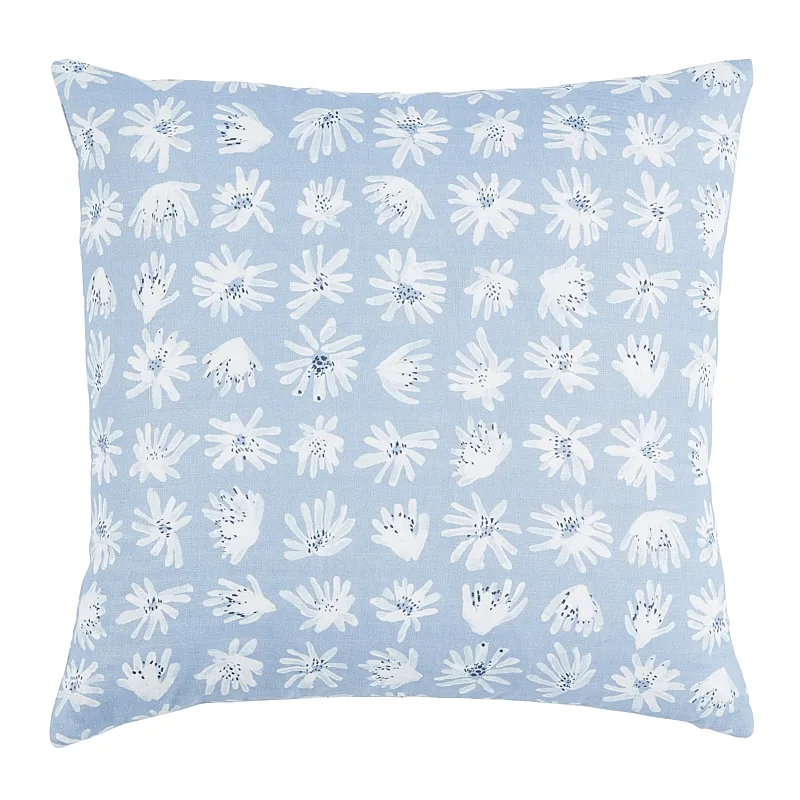 Schumacher Meadow Rock Pillow in Blue