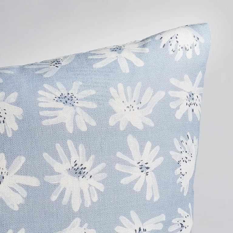 Schumacher Meadow Rock Pillow in Blue