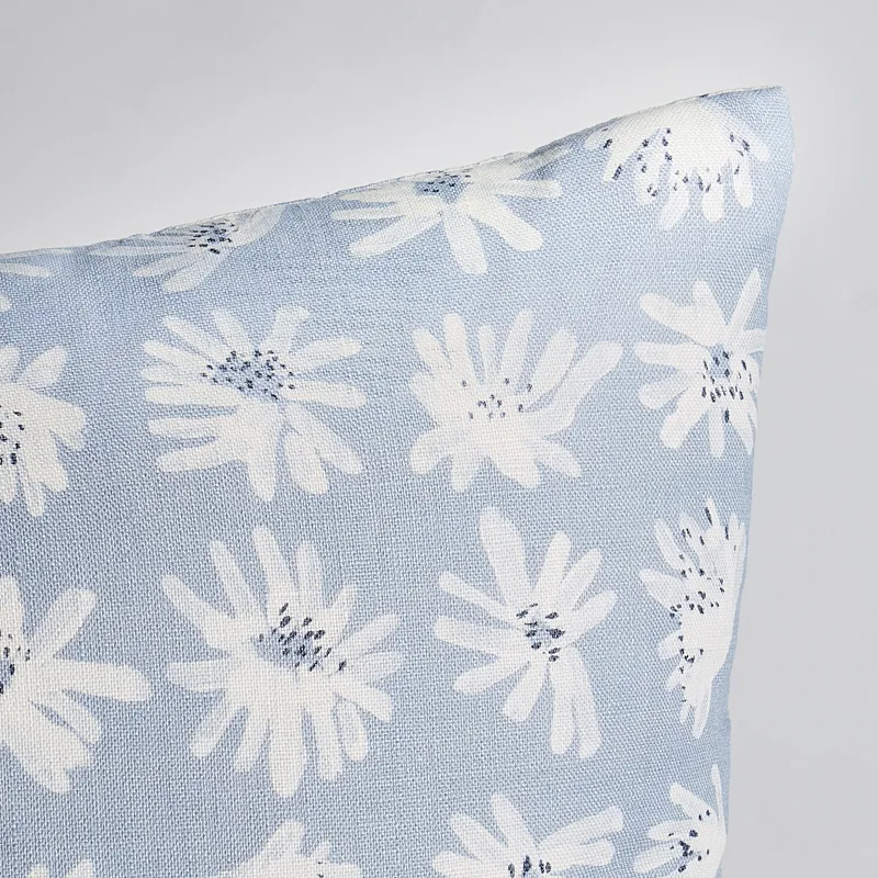 Schumacher Meadow Rock Pillow in Blue