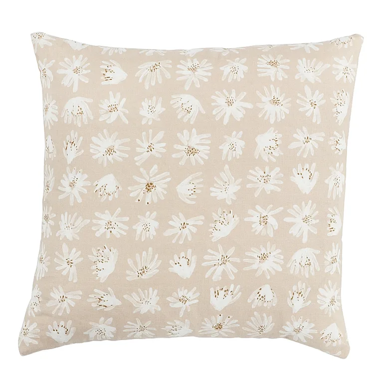 Schumacher Meadow Rock Pillow in Natural