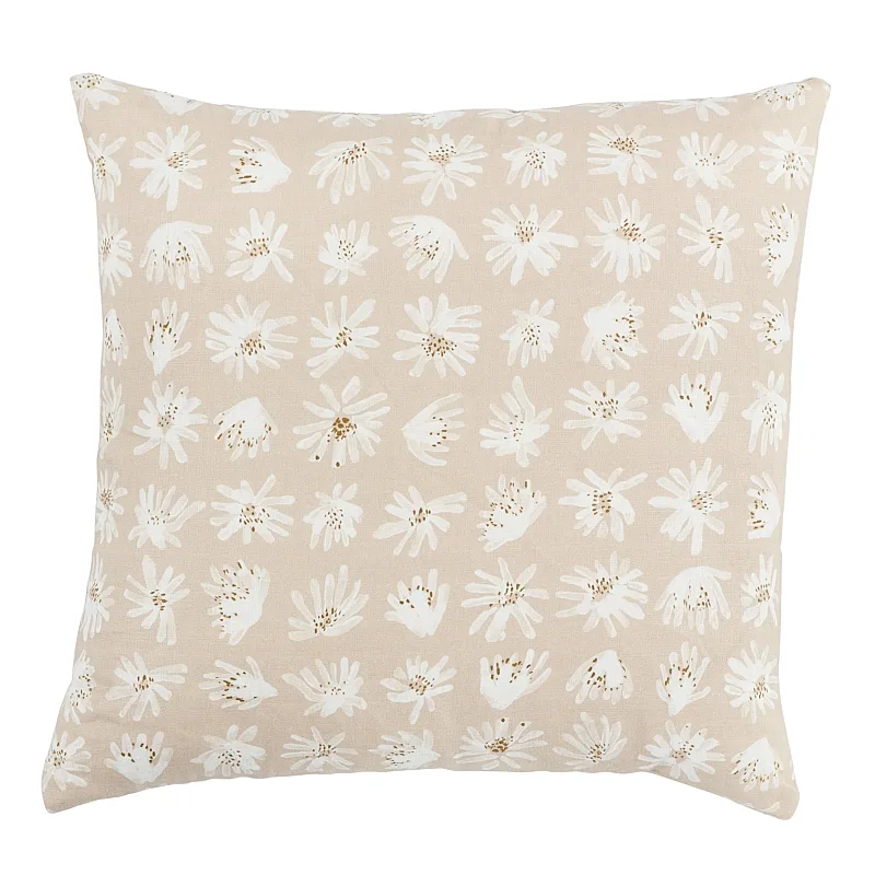Schumacher Meadow Rock Pillow in Natural