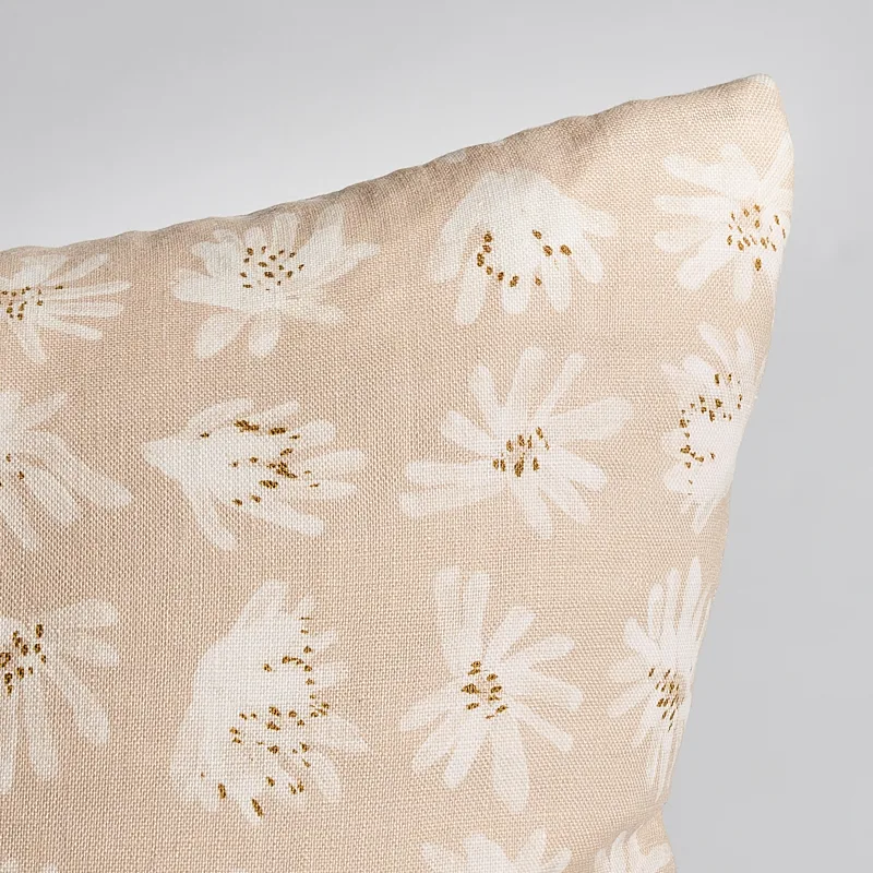 Schumacher Meadow Rock Pillow in Natural