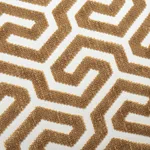 Schumacher Ming Fret Velvet Pillow in Bronze