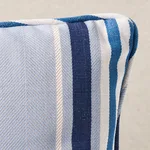 SO6601418 | Minzer Cotton Stripe Pillow - Blue Schumacher Minzer Cotton Stripe Pillow in Blue (SO6601418)