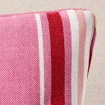 SO6601618 | Minzer Cotton Stripe Pillow - Pink Schumacher Minzer Cotton Stripe Pillow in Pink (SO6601618)