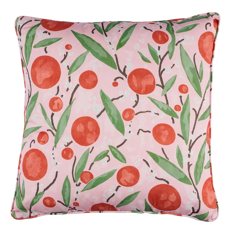 Schumacher Mirabelle Pillow in Cherry & Blush (SO18006106)