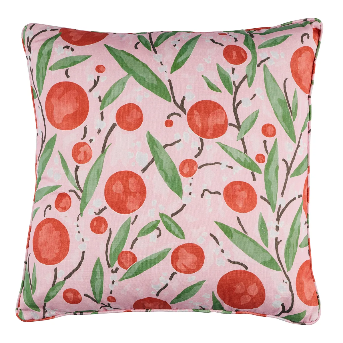 Schumacher Mirabelle Pillow in Cherry & Blush (SO18006106)
