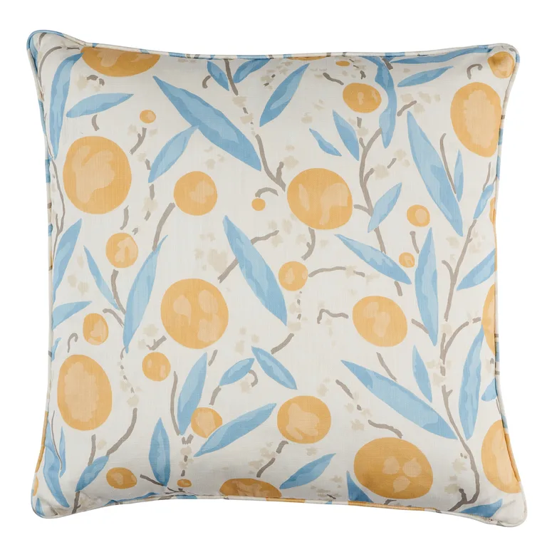 Schumacher Mirabelle Pillow in Yellow & Sky (SO18006006)