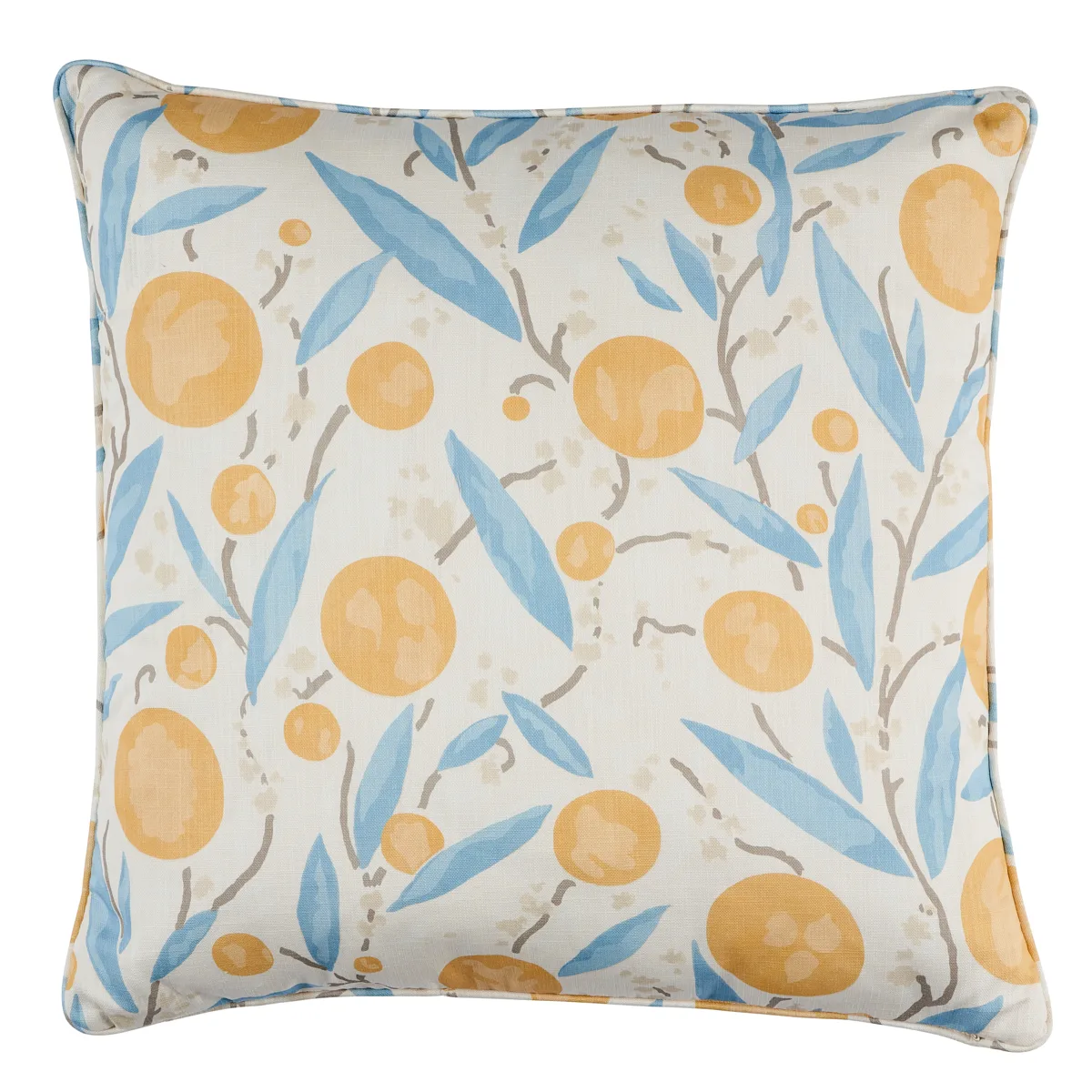 Schumacher Mirabelle Pillow in Yellow & Sky (SO18006006)