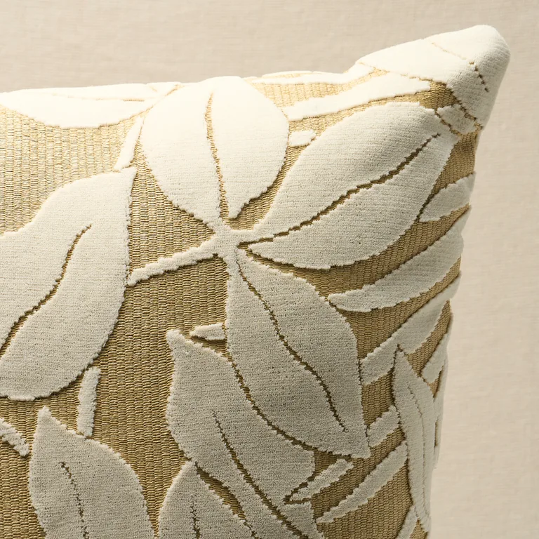 Schumacher Miramar I/O Velvet Pillow in White Sand (SO8432006)
