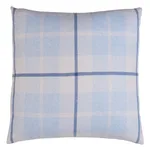 Schumacher Montana Wool Plaid Pillow in Arctic