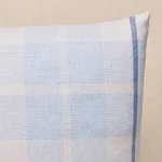 Schumacher Montana Wool Plaid Pillow in Arctic