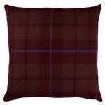 Montana Wool Plaid Pillow - Burgundy Schumacher Montana Wool Plaid Pillow in Burgundy