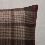 Montana Wool Plaid Pillow - Java Schumacher Montana Wool Plaid Pillow in Java