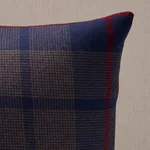 Montana Wool Plaid Pillow - Navy Schumacher Montana Wool Plaid Pillow in Navy