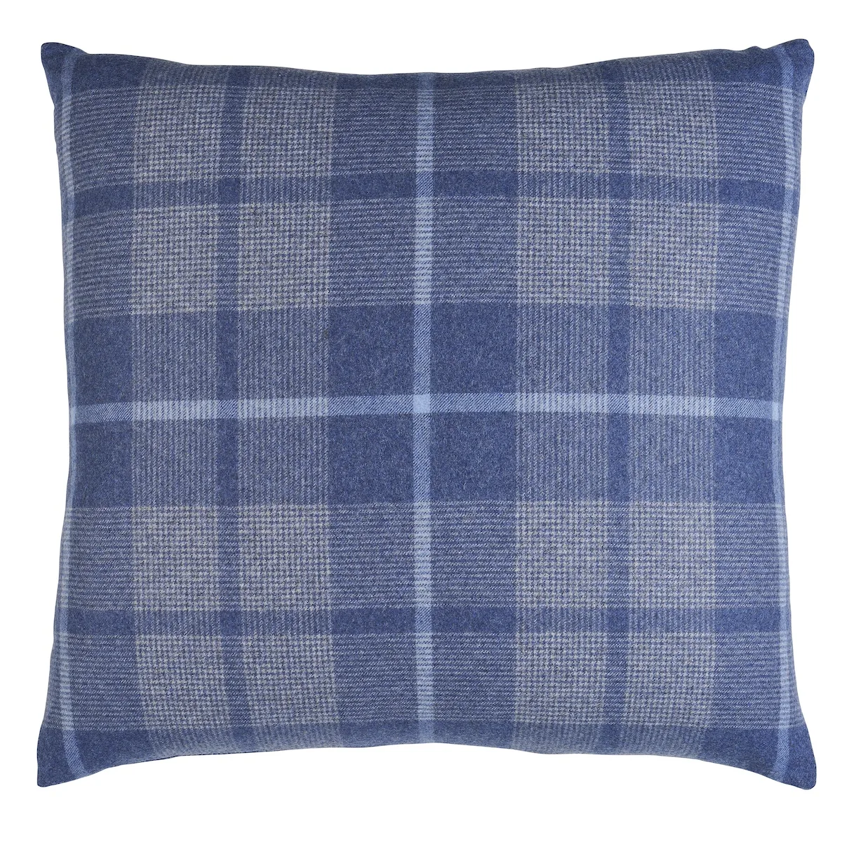 Schumacher Montana Wool Plaid Pillow in Slate