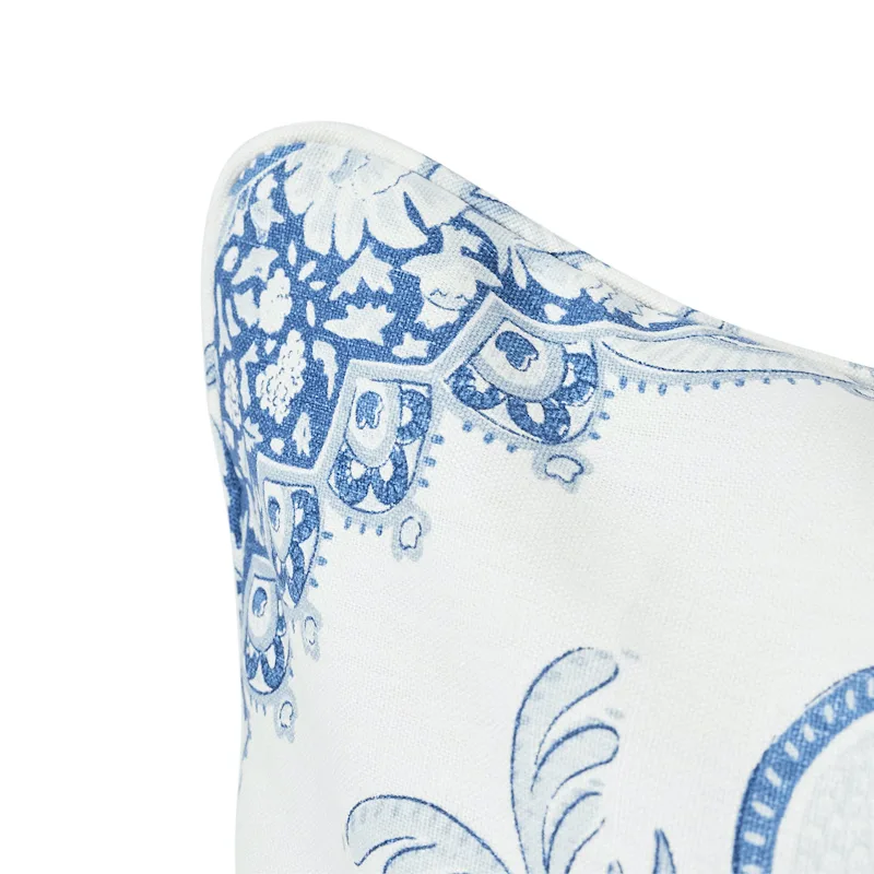Montecito Medallion Pillow - Indigo Schumacher Montecito Medallion Pillow in Indigo