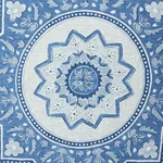 Montecito Medallion Pillow - Indigo Schumacher Montecito Medallion Pillow in Indigo