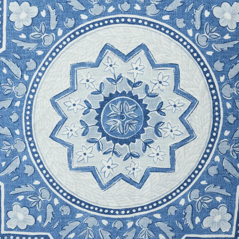 Montecito Medallion Pillow - Indigo Schumacher Montecito Medallion Pillow in Indigo