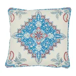 SO7648204 | Montecito Medallion Pillow - Red & Blue Schumacher Montecito Medallion Pillow in Red & Blue (SO7648204)