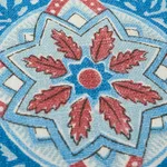 SO7648204 | Montecito Medallion Pillow - Red & Blue Schumacher Montecito Medallion Pillow in Red & Blue (SO7648204)