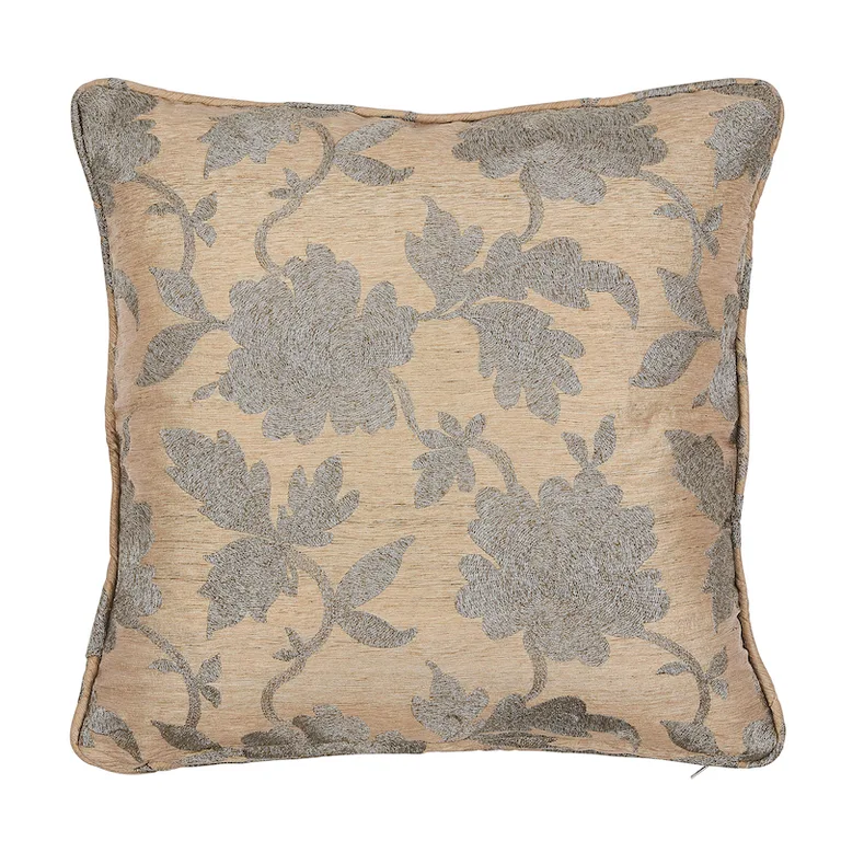Schumacher Moon Garden Pillow in Pewter (SO6685004)