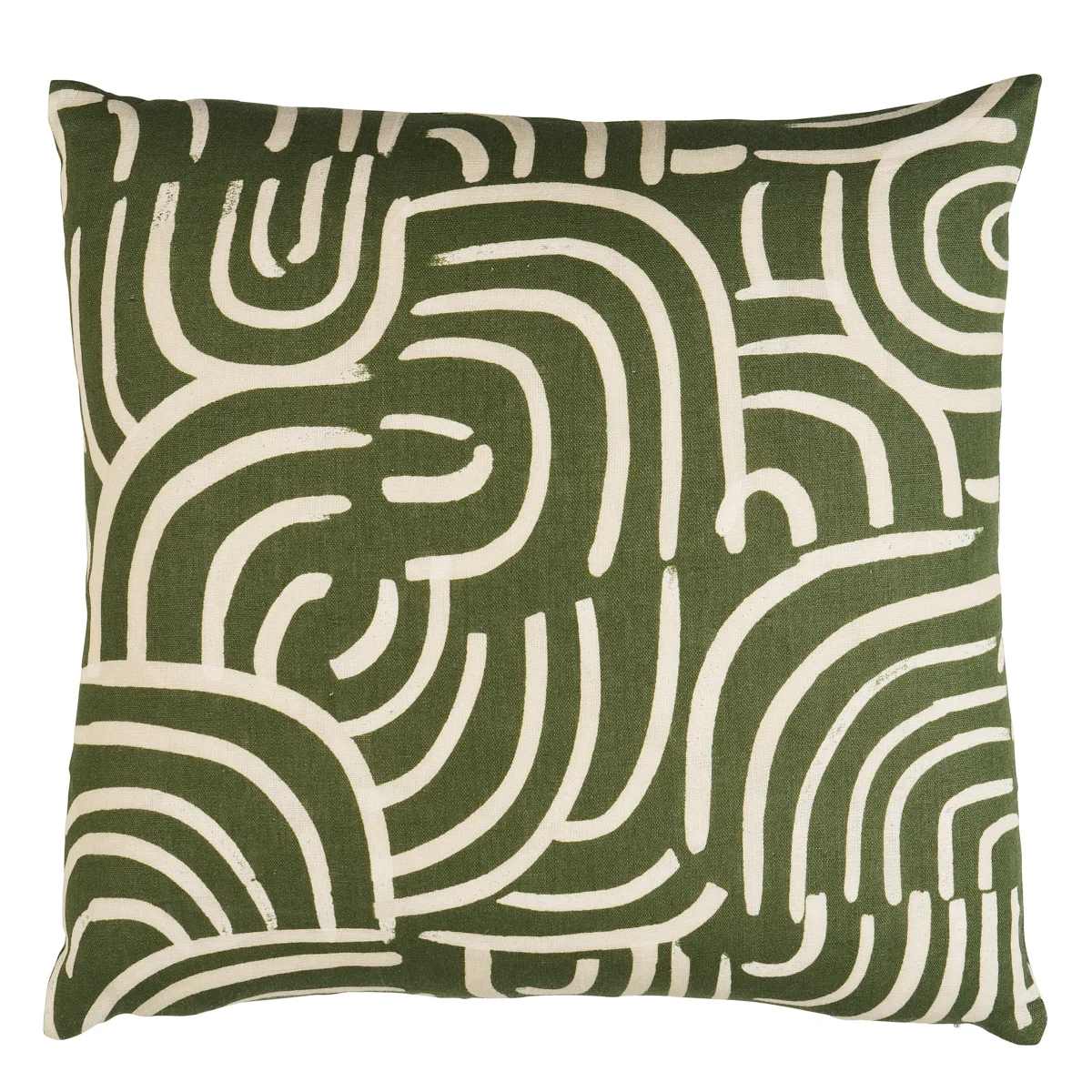 Schumacher New Beat Pillow in Olive