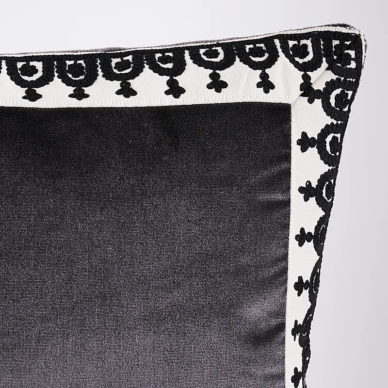 Schumacher Noelia Pillow in Onyx (SO7415515)