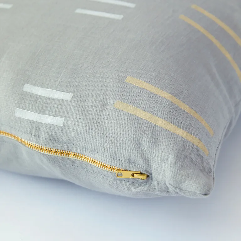 Schumacher Oaxaca Pillow in Steel (SO7400106)