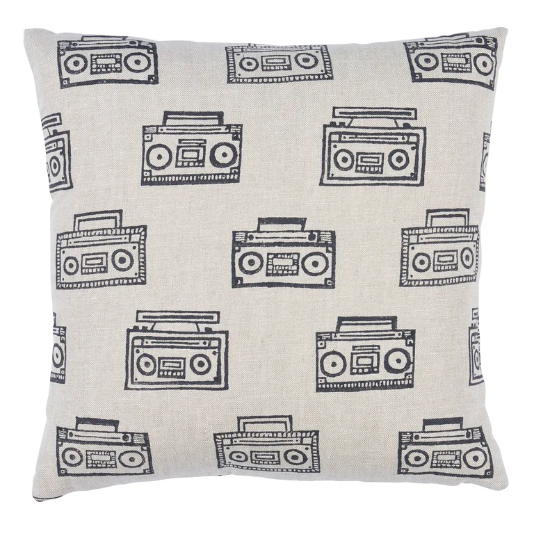 Schumacher Ode Pillow in Charcoal (SO18245003)