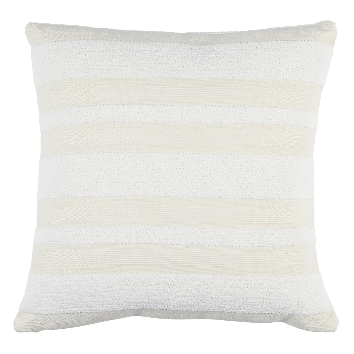 Schumacher Ohara Stripe Indoor/Outdoor Pillow in Ivory