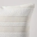 Ohara Stripe Indoor/Outdoor Pillow - Ivory Schumacher Ohara Stripe Indoor/Outdoor Pillow in Ivory