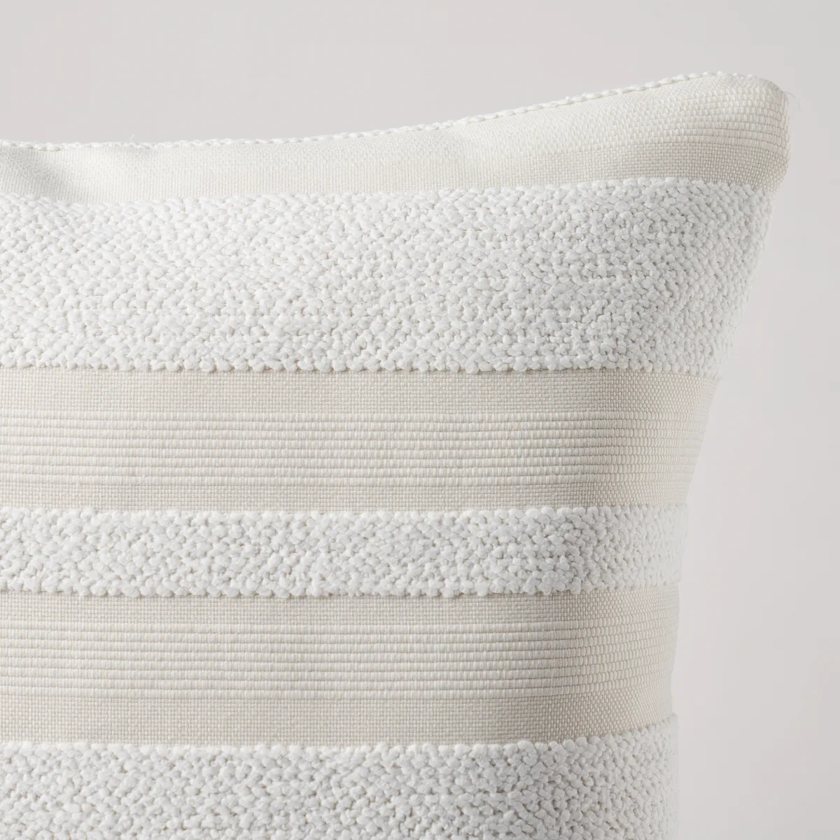 Schumacher Ohara Stripe Indoor/Outdoor Pillow in Ivory