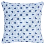 Otis Hand Print Pillow - Blue Schumacher Otis Hand Print Pillow in Blue